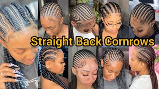 Most Beautiful Cornrow Braid Hairstyles for black ladies  Straight Cornrow Braids  Braided Hairs [upl. by Drareg312]