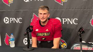 Louisville QB Tyler Shough Postgame Presser vs SMU 10524 [upl. by Ruphina]