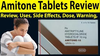 Amitone 10 mg tablets  Amitriptyline HCL tablets ip 10mg kis kaam aati hai  Side Effects Dose [upl. by Cirad]