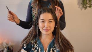 ASMR Careful amp Perfectionistic Hair Stying amp Adjustments for Ediya Kazakh Style Real Person [upl. by Sanyu197]