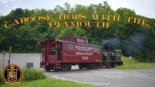 Colebrookdale Railroad Caboose Hops Behind the Plymouth [upl. by Eilrebmik419]