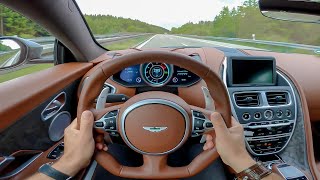 POV Aston Martin DBS Superleggera on the Autobahn [upl. by Emalia823]