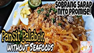 Pansit Palabok without Seafoods Easy Pancit Palabok Recipe [upl. by Aticilef]