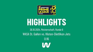 Highlights WASA St Gallen vs KlotenDietlikon Jets 016 [upl. by Seale774]