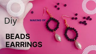 how to make beads earrings  earrings tutorial [upl. by Hamid772]