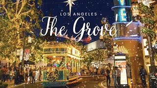 The Grove and Farmers Market in Los Angeles California USA🚶‍♂️Christmas New Year Walking Tour 2024 [upl. by Glaab]