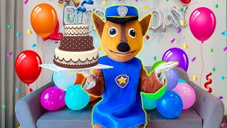 Chases Birthday with Paw Patrol In Real Life  Paw Patrol Funny Action In Real Life [upl. by Letnoj]