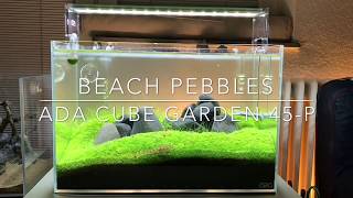 Iwagumi Beach Pebbles  ADA Cube Garden 45P [upl. by Bergwall]