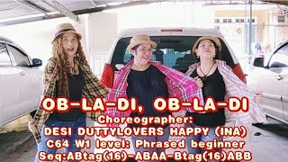 OBLADI OBLADI ll phrased beginner ll Choreog DESI DUTTYLOVERS HAPPYINA [upl. by Celin]