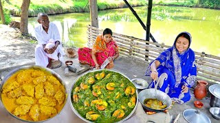 বাঁধাকপির মুইঠ্যা আর গলদা চিংড়ি দিয়ে পালং চিংড়ি রান্না করলাম সাথে দুপুরে খাওয়া দাওয়া [upl. by Firestone]