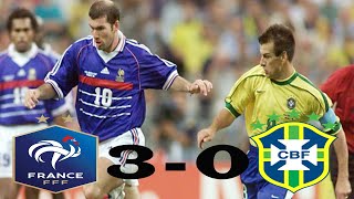 France vs Brazil 30 Highlights amp All Goals 12071998 Final World Cup 1998 HD [upl. by Penman832]