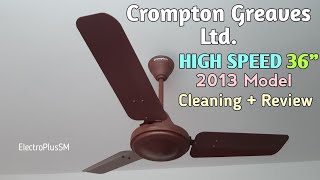 Crompton Greaves Ltd High Speed 36quot 2013 Ceiling fan Cleaning  Review ELECTRO PLUS SM [upl. by Candida]