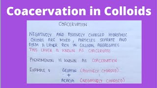 Coacervation in colloidal solution  colloidal dispersion physical pharmaceutics [upl. by Stallworth]