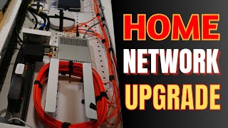 Home Networking Upgrade  10Gb Fiber UPS CAT6 Gigabit  ULTRA CLEAN NETWORK PANEL SETUP [upl. by Idnyl]