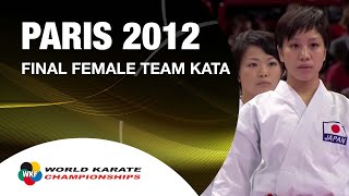 12 Karate Japan vs Italy Final Female Team Kata WKF World Karate Championships 2012 [upl. by Ennagrom]