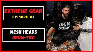 EXTREME GEAR 03  MESH HEADS  DRUMTEC  Real Feel 3 Ply Resonant heas and cables [upl. by Silra]