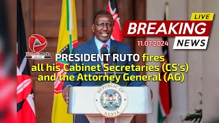 PRESIDENT RUTO FIRES ALL CABINET SECRETARIES amp AG 11072024 [upl. by Shaner]