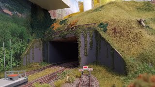 Modelleisenbahn H0  Berg  Begrünung mit dem NochGrasmaster 30 Layout modelrailway [upl. by Gebelein783]