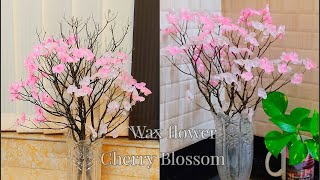 Artificial tree for home decor  Wax flower making  how to make flower tree  Flower tree craft [upl. by Lotsirhc609]