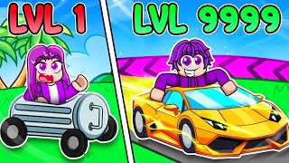 Level 1 vs Level 9999 FASTEST CAR in Roblox [upl. by Adekahs]