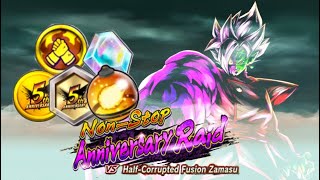 THE FINAL RAID NONSTOP 5TH ANNIVERSARY RAID VS HALFCORRUPTED FUSION ZAMASU GUIDE DB LEGENDS [upl. by Feldt961]