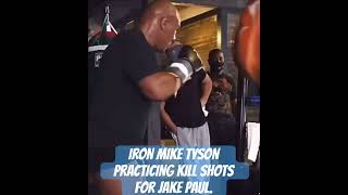 Tyson practicing deadly punches to give Jake Paul permanent brain damage jakepaulvsmiketyson [upl. by Dimphia]