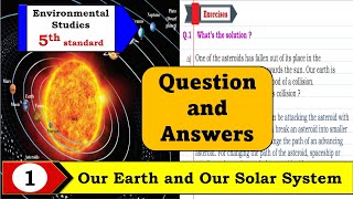 Our Earth and Our Solar System  Question Answers  lesson 1  Environmental Studies  5th standard [upl. by Ahsienat]