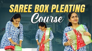 Saree box folding  in Telugu beauticianCourse sareeprepleating [upl. by Ursuline]