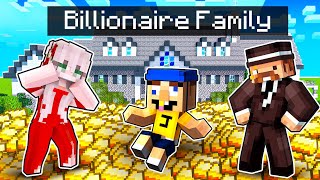 Adopted By A BILLIONAIRE FAMILY in Minecraft [upl. by Yulma104]