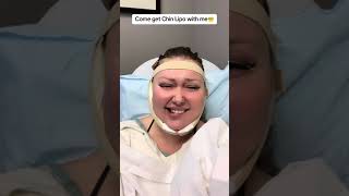 Come get chin lipo with me 😯🥰 chinlipo surgery necklipo [upl. by Stclair]