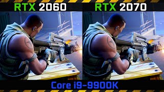 Fortnite RTX 2060 vs RTX 2070 i99900K FPS Benchmark Comparison [upl. by Modestine]