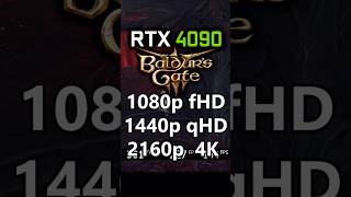 Baldurs Gate 3  RTX 4090  1080p vs 1440p vs 2160p 4K [upl. by Merfe]