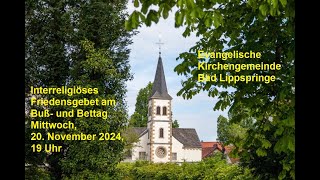 Interreligiöses Friedensgebet am 20 November 2024 um 1900 Uhr [upl. by Umberto]