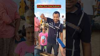 Puffer🐡Fish Pelo Kothay🤣🤣 shorts funnyvideo beach trishikarimpashorts [upl. by Fisuoy]