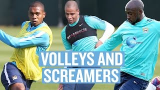 Volleys amp Screamers  Fernandinho Mangala Fernando  Man City Training [upl. by Heda]