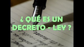 DECRETO  LEY [upl. by Zonda]