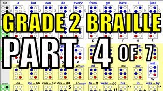 Grade 2 Braille 47  The Words Represented by Braille Letters [upl. by Pillihpnhoj803]