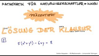 Nachklausur SS18  Aufgabe 4  Eigenwerte Eigenvektoren Hauptachsentransformation [upl. by Anaicilef]