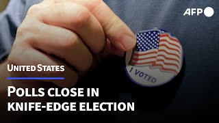 🔴LIVE Polls close in tense tight US election  AFP [upl. by Wynne]