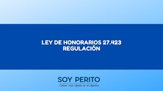 Nueva Ley de Honorarios Regulación [upl. by Tara]