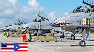 USAF Powerful and the worlds best A10 Thunderbolt IIs attack aircraft on exercises in Puerto Rico [upl. by Samled]