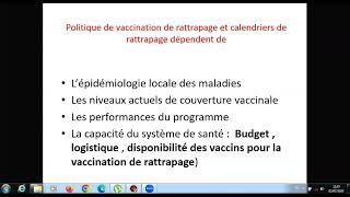 Vaccinations 4  Modalités de rattrapage vaccinal Pr Boukari [upl. by Jannery]