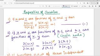 Properties of Jacobian [upl. by Naes]