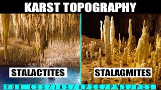 How Stalactites amp Stalagmites are formed in Karst Topography [upl. by Osmond713]