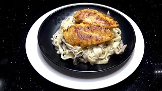 Tagliatelle with Mushrooms amp Chicken  تاكلياتيل بالفطر والدجاج [upl. by Malti]