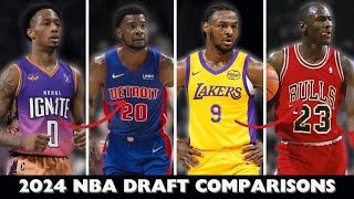 NBA Comparisons For The 2024 NBA Draft ClassLottery [upl. by Yakcm]