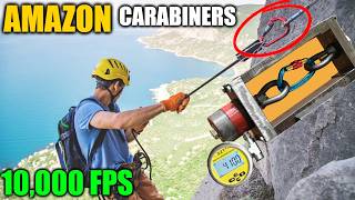 High Speed Video Testing Amazon Carabiners vs their Claims [upl. by Swane]