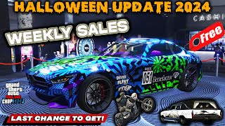 HALLOWEEN UPDATE 2024 STARTS TODAY GTA 5 Online WEEKLY UPDATE  FREE CARS CARS TO BUY Rare Cars [upl. by Goddart479]