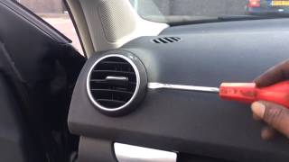 Audi A3 8P S Line Air Vent RemoveInstall [upl. by Ititrefen]