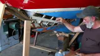 Part 4  Herreshoff 12 112  Steam bending wood in a plastic bag for a replacement timber [upl. by Ingold724]